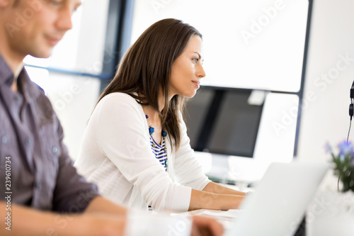 Happy entrepreneur or freelancer in an office or home