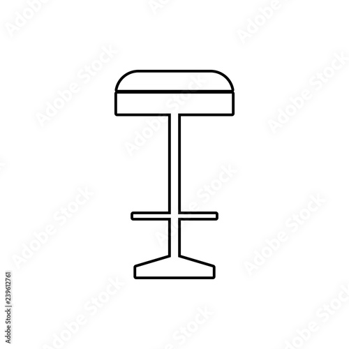 bar stool icon. Element of Furniture for mobile concept and web apps icon. Thin line icon for website design and development, app development