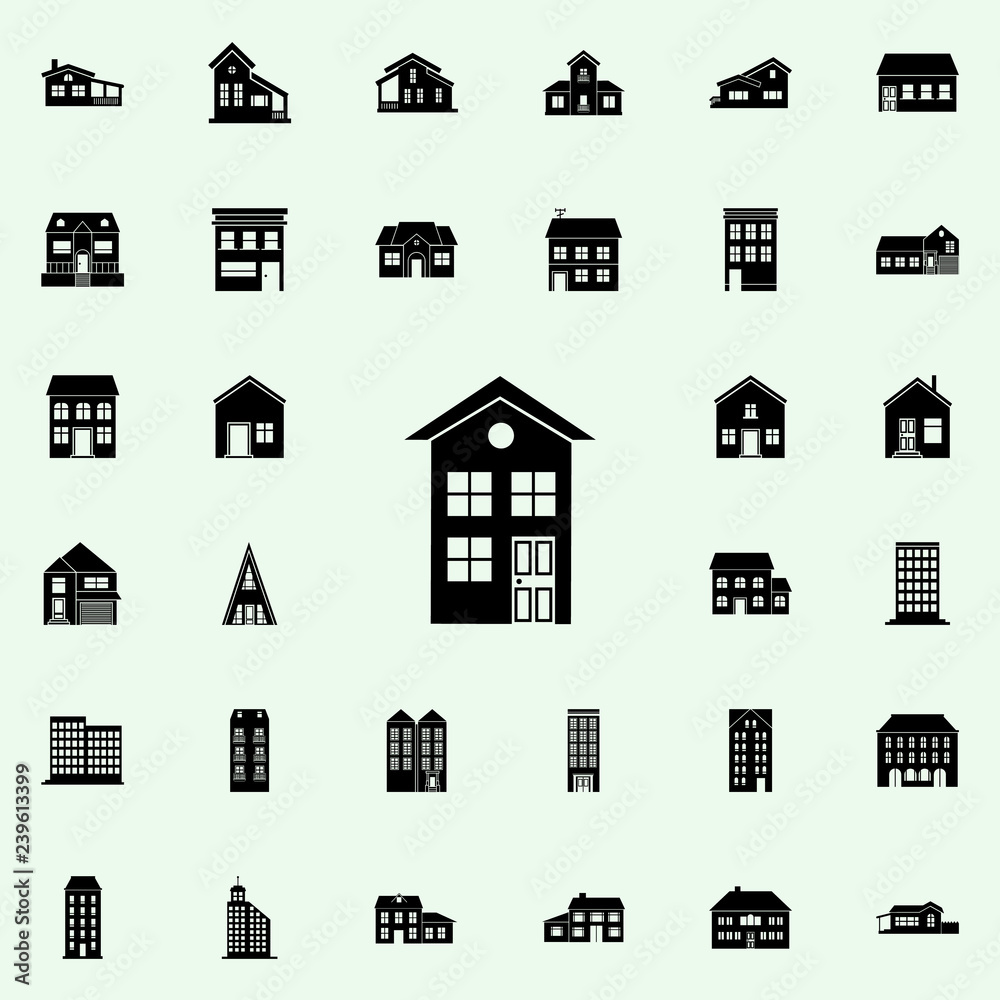 two-storey house icon. house icons universal set for web and mobile