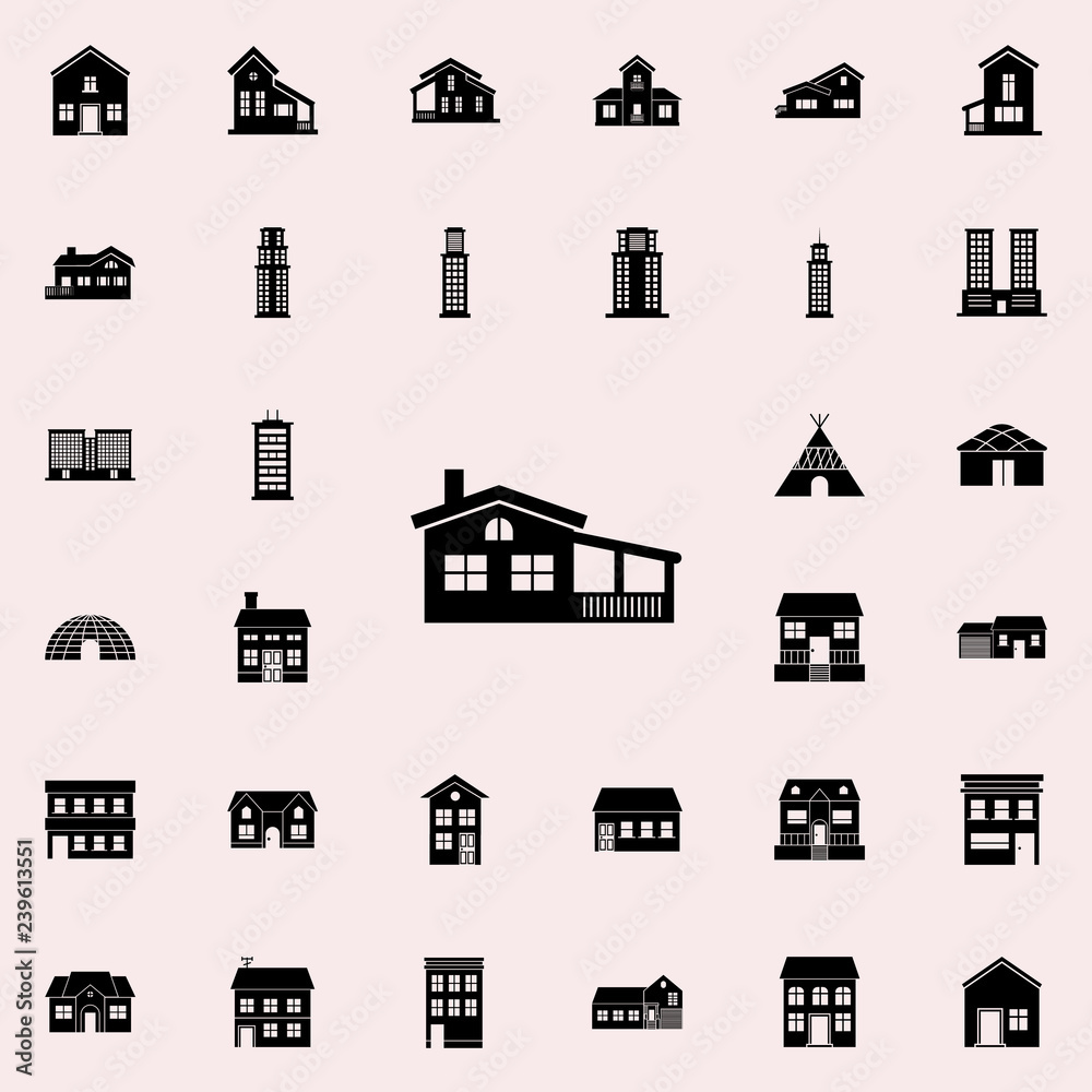 house with veranda icon. house icons universal set for web and mobile