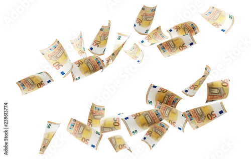 50 euro banknotes 3d-illust...