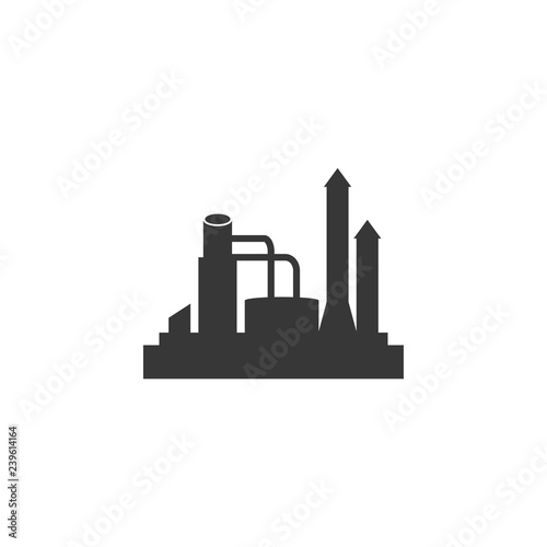 industrial vector silhouette logo concept