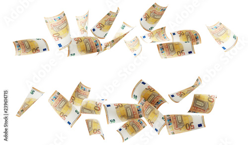 50 euro banknotes 3d-illust...