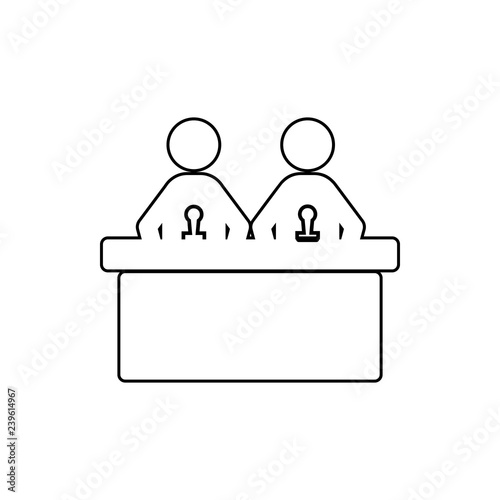 news anchors icon. Element of Media for mobile concept and web apps icon. Thin line icon for website design and development, app development