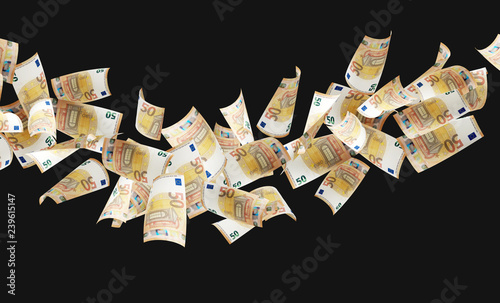 50 euro banknotes 3d-illust...