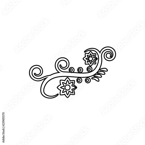 Wallpaper Mural ornament with flowers icon. Element of ornaments for mobile concept and web apps icon. Thin line icon for website design and development, app development Torontodigital.ca