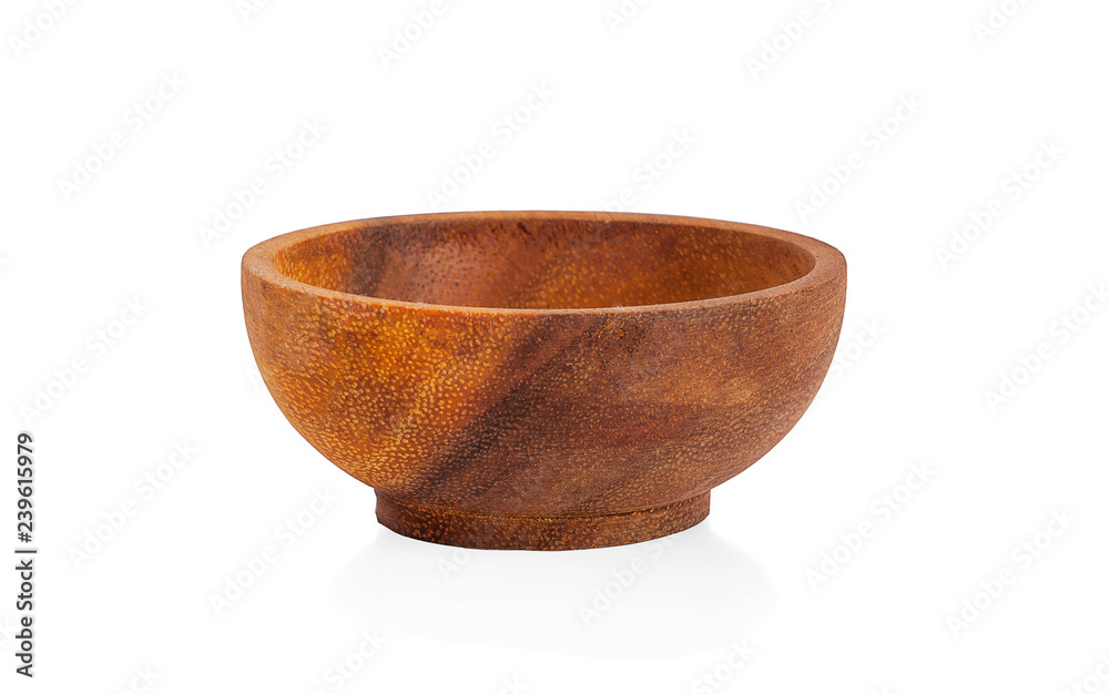 wooden bowl on white background wooden bowl on white background