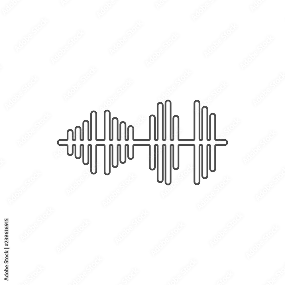 audio wave icon. Element of web for mobile concept and web apps icon. Thin line icon for website design and development, app development audio wave icon. Element of web for mobile concept and web apps icon. Thin line icon for website design and development, app development