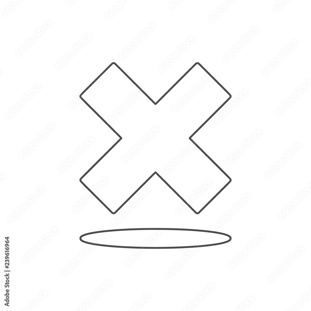 Fototapeta premium ban sign icon. Element of web for mobile concept and web apps icon. Thin line icon for website design and development, app development