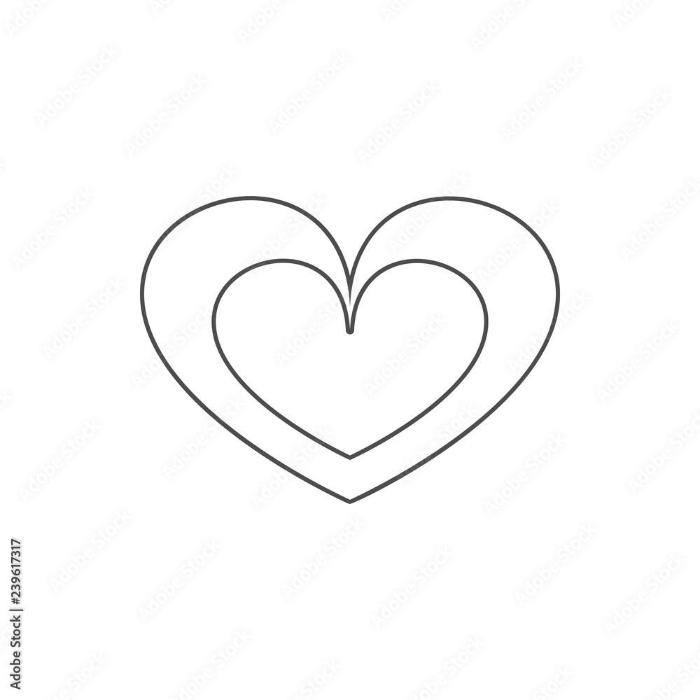 heart icon. Element of web for mobile concept and web apps icon. Thin line icon for website design and development, app development