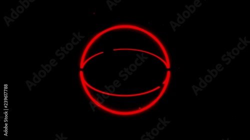 Rotating Light Discs Animation [4K Seamless Loop] (Red)