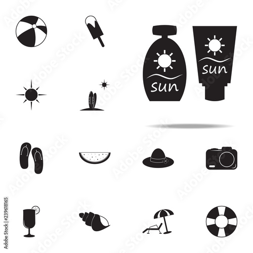 suntan cream icon. summer pleasure icons universal set for web and mobile