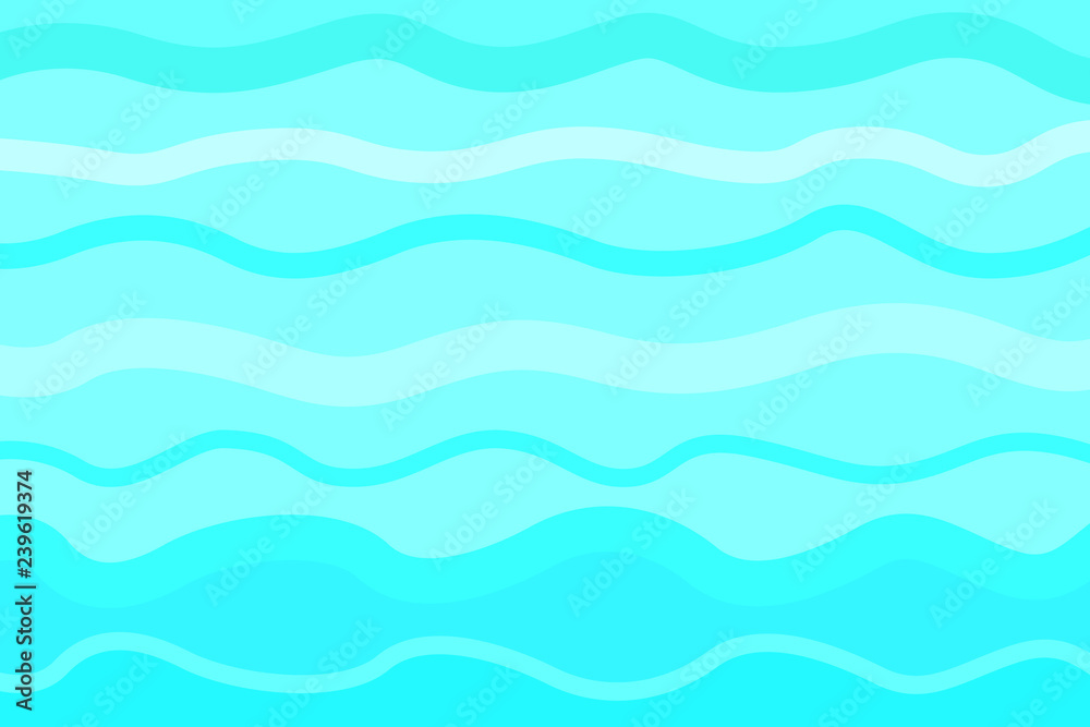 Fototapeta premium Abstract nautical wallpaper of the surface. Wavy sea background. Pattern with lines and waves. Multicolored texture. Decorative style. Doodle for design