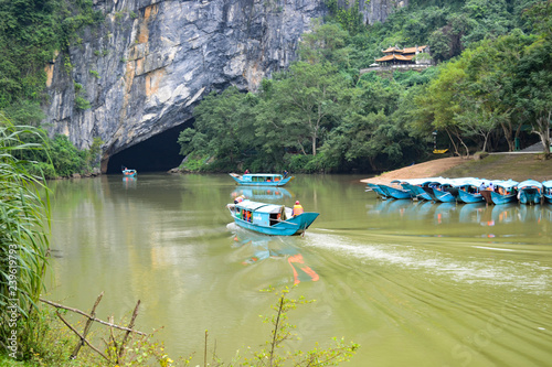 Dong Hoi, Vietnam - Nov 24, 2018 : Paradise cave at Phong Nha-Ke Bang National Park, UNESCO World Heritage Site in Quang Binh Province, Vietnam