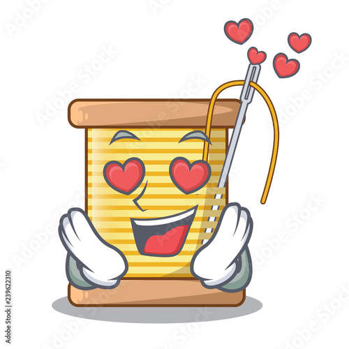 In love thread bobbin isolated on a mascot