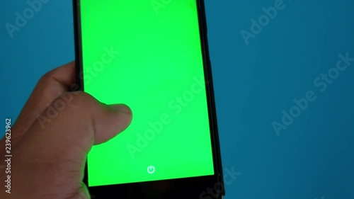 4k video Men's hand scrolling phone.