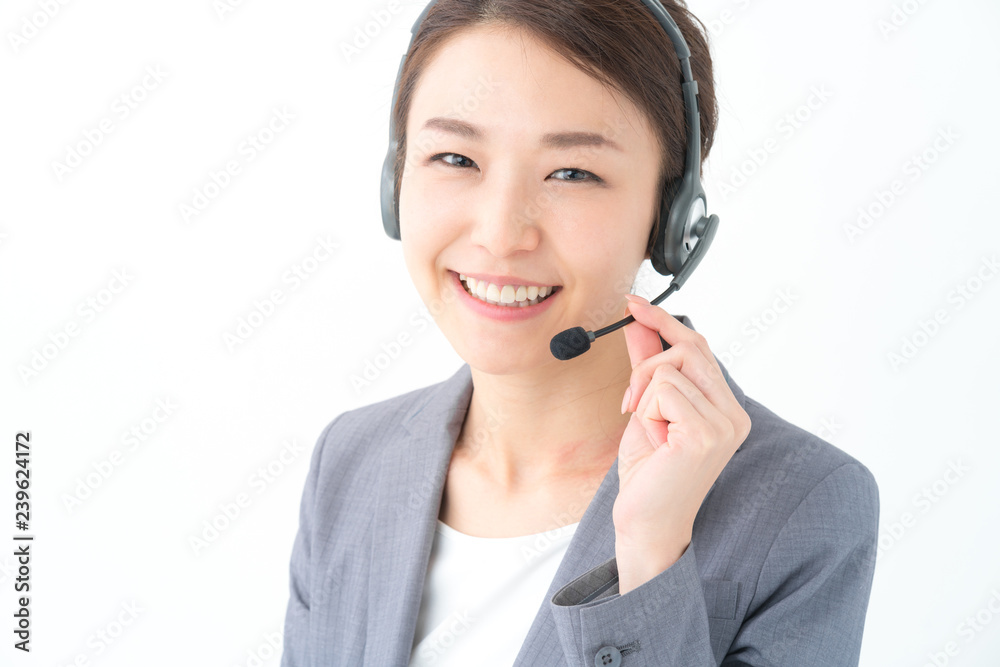 オペレーター・若い女性 オペレーター・若い女性