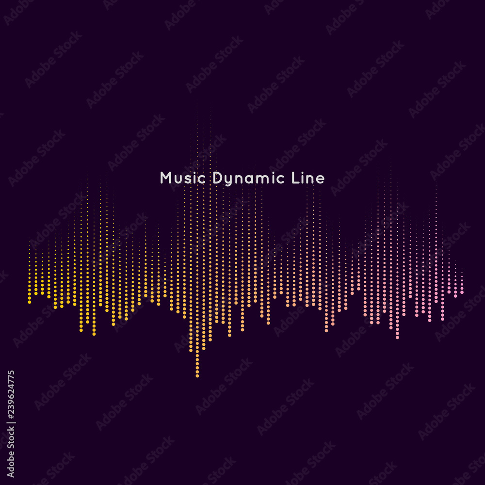 Vector music equalizer on dark background. Vector music equalizer on dark background.