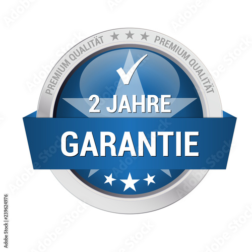 blaues Gütesiegel für 2 Jahre Garantie