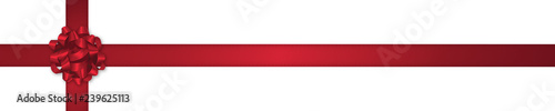 Schleife rot Banner mit Rosette