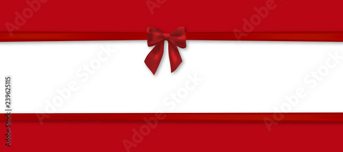 red bow vector - greeting card