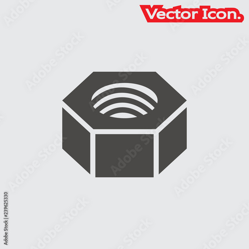 screw-bolt icon isolated sign symbol and flat style for app, web and digital design. Vector illustration.
