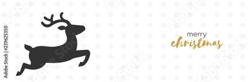 Merry Christmas Panorama Rentier Banner Punkte Hintergrund