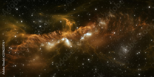 Fototapeta Naklejka Na Ścianę i Meble -  Space background with glowing nebula and stars