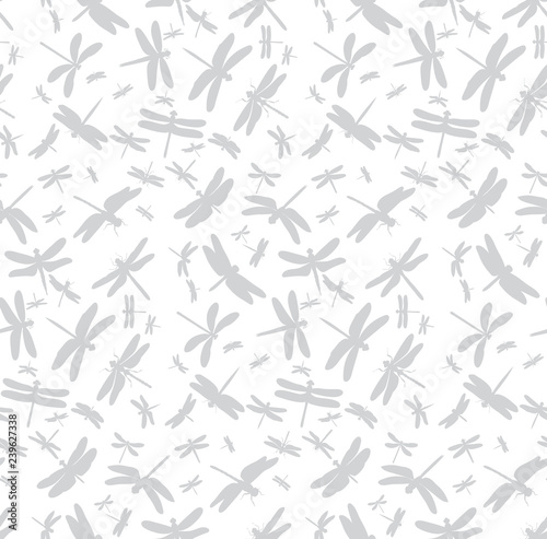 seamless background  flying dragonflies