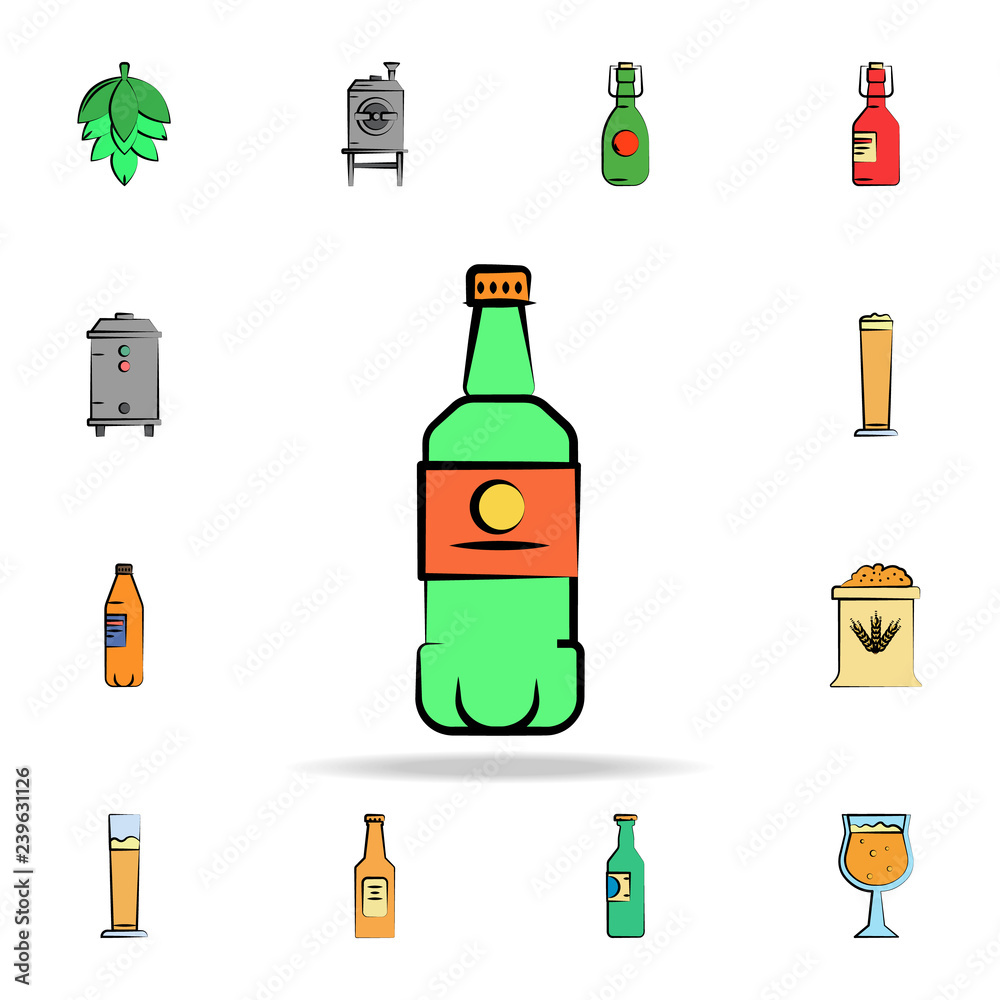 bottle of beer colored sketch style icon. Detailed set of color beer in hand drawn style icons. Premium graphic design. One of the collection icons for websites, web design bottle of beer colored sketch style icon. Detailed set of color beer in hand drawn style icons. Premium graphic design. One of the collection icons for websites, web design