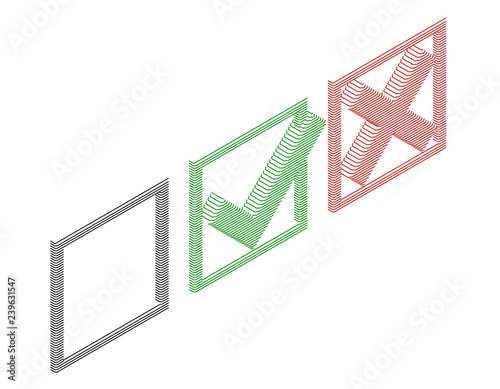 Checkmark icons of lines. T...