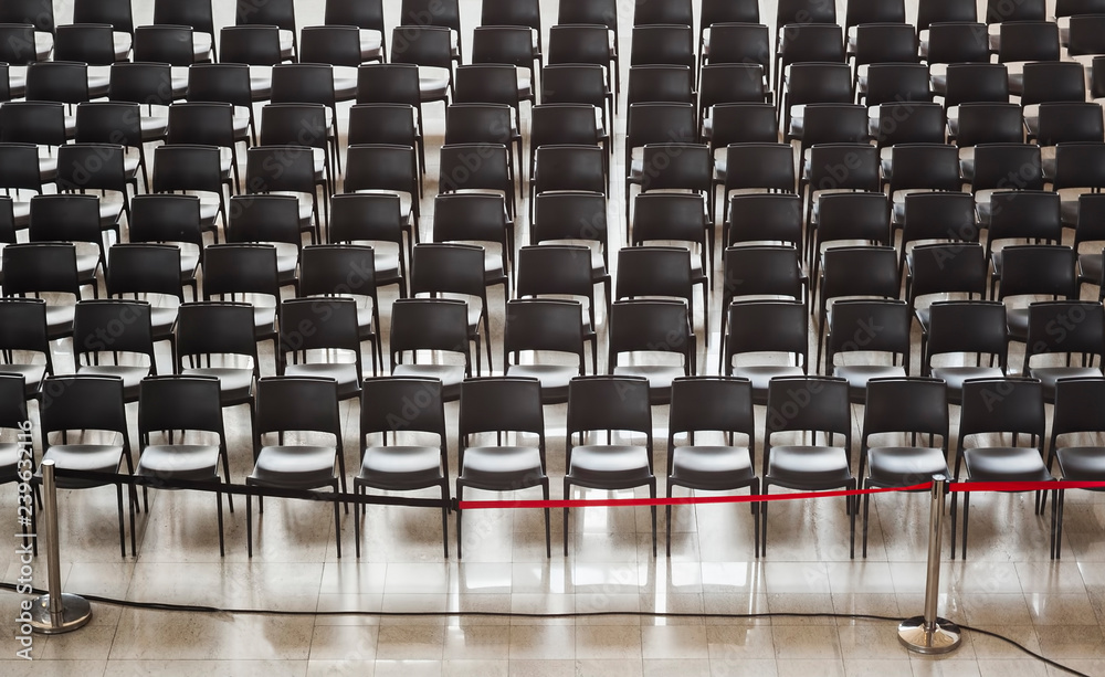 Fototapeta premium chairs in empty auditorium hall or room