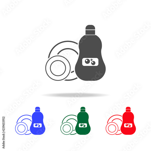 dishwashing liquid icon. Elements of washing in multi colored icons. Premium quality graphic design icon. Simple icon for websites, web design, mobile app