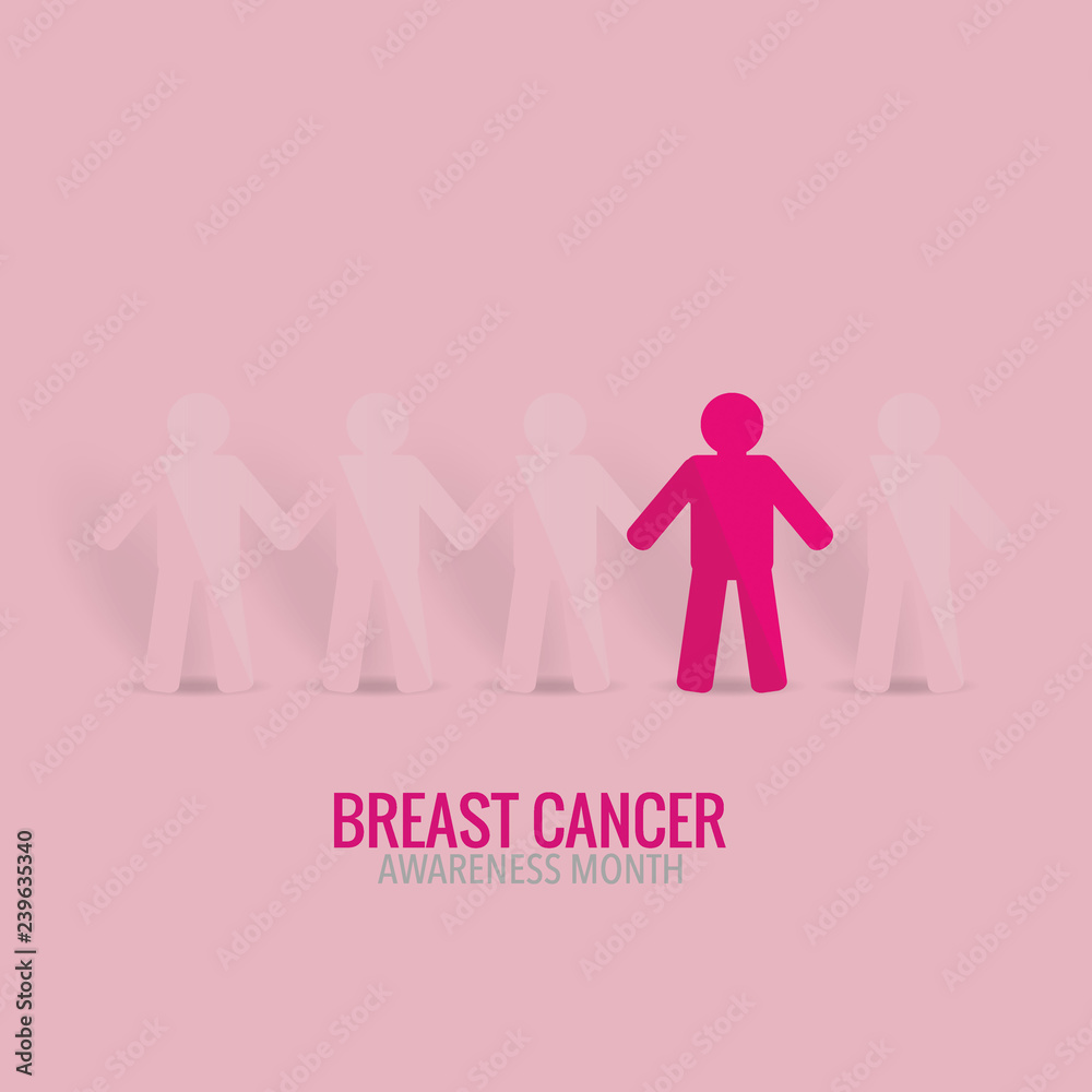 Breast Cancer Awareness Month background design. Breast cancer awareness pink ribbon. Vector Illustration Breast Cancer Awareness Month background design. Breast cancer awareness pink ribbon. Vector Illustration
