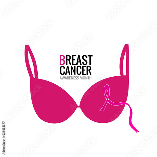Breast Cancer Awareness Month background design. Vector Illustration