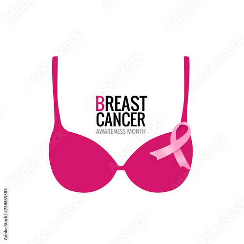 Breast Cancer Awareness Month background design. Vector Illustration