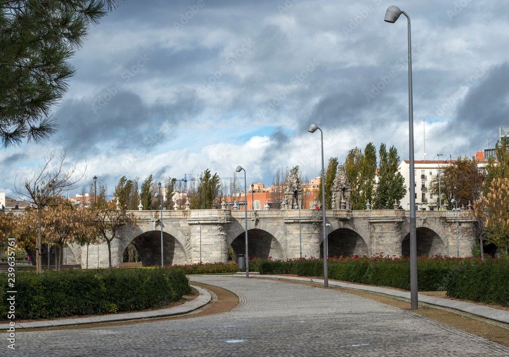Old Toledo footbridge in Madrid.