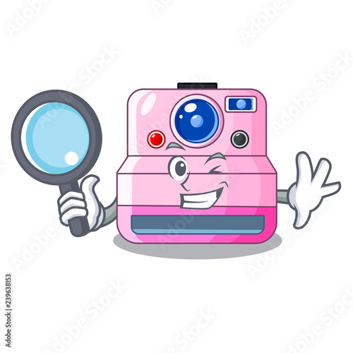 Detective instant camera with revoke cartoon picture