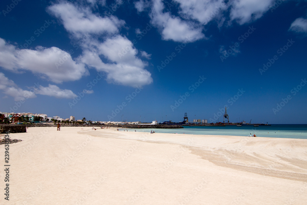 natural landscape of sea rocks and sand