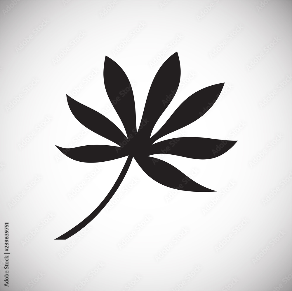Tropic leaf on white background for graphic and web design, Modern simple vector sign. Internet concept. Trendy symbol for website design web button or mobile app