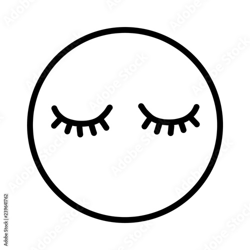 Lashes hand drawn logotype black and white