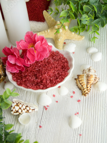 colored sea salt spa set