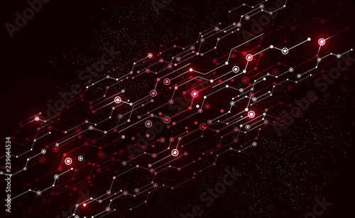 Abstract digital technology background. Abstract technology communication concept. Various technology elements.