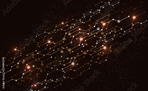 Abstract digital technology background. Abstract technology communication concept. Various technology elements.