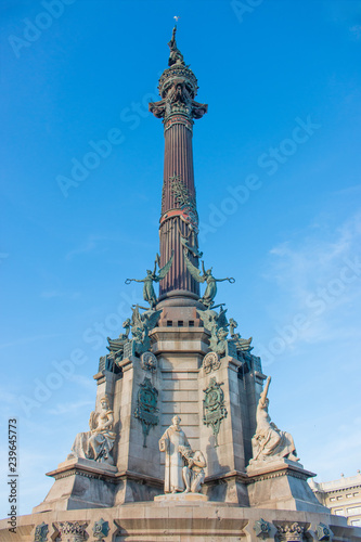 Canvas Print Christoph Kolumbus-Denkmal (Monument a Colom; Cristóbal Colón) Barcelona Katalon
