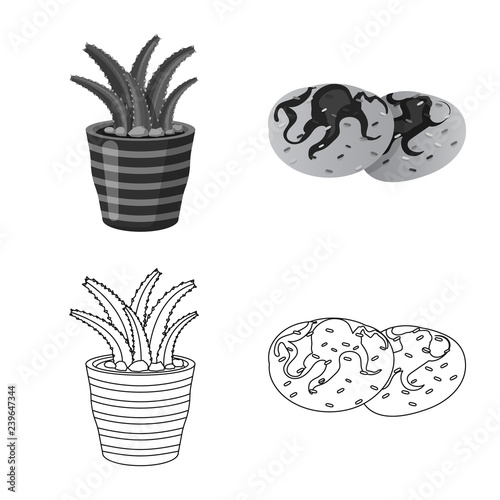 Isolated object of dreams and night logo. Collection of dreams and bedroom stock vector illustration.