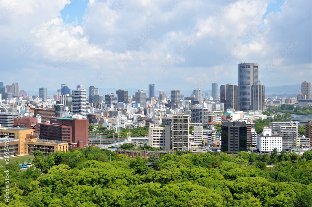Obraz premium Skyline - Osaka, Japonia