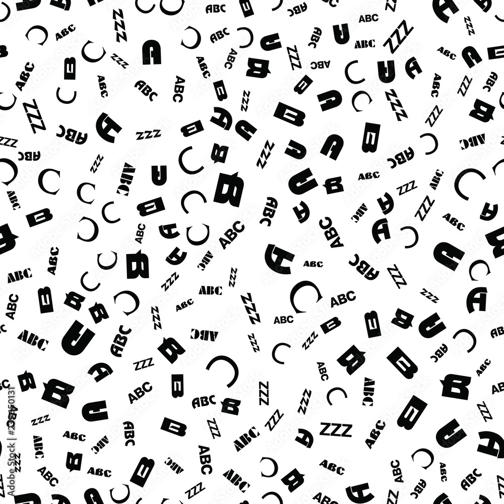 Letters, alphabet, education, school concept. Seamless vector EPS 10 pattern. Flat style Letters, alphabet, education, school concept. Seamless vector EPS 10 pattern. Flat style