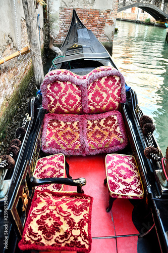 Canvas Print gondolas in venice, digital photo picture as a background