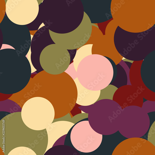 Rounds Abstract geometric pattern. Multicolor Figures. Texture for print and Banner. Flat style
